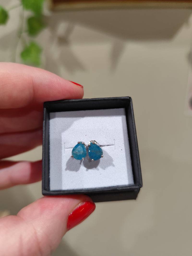 Boucles d’oreilles en pierre naturelle – Argent 925 & Vermeil de haute qualité