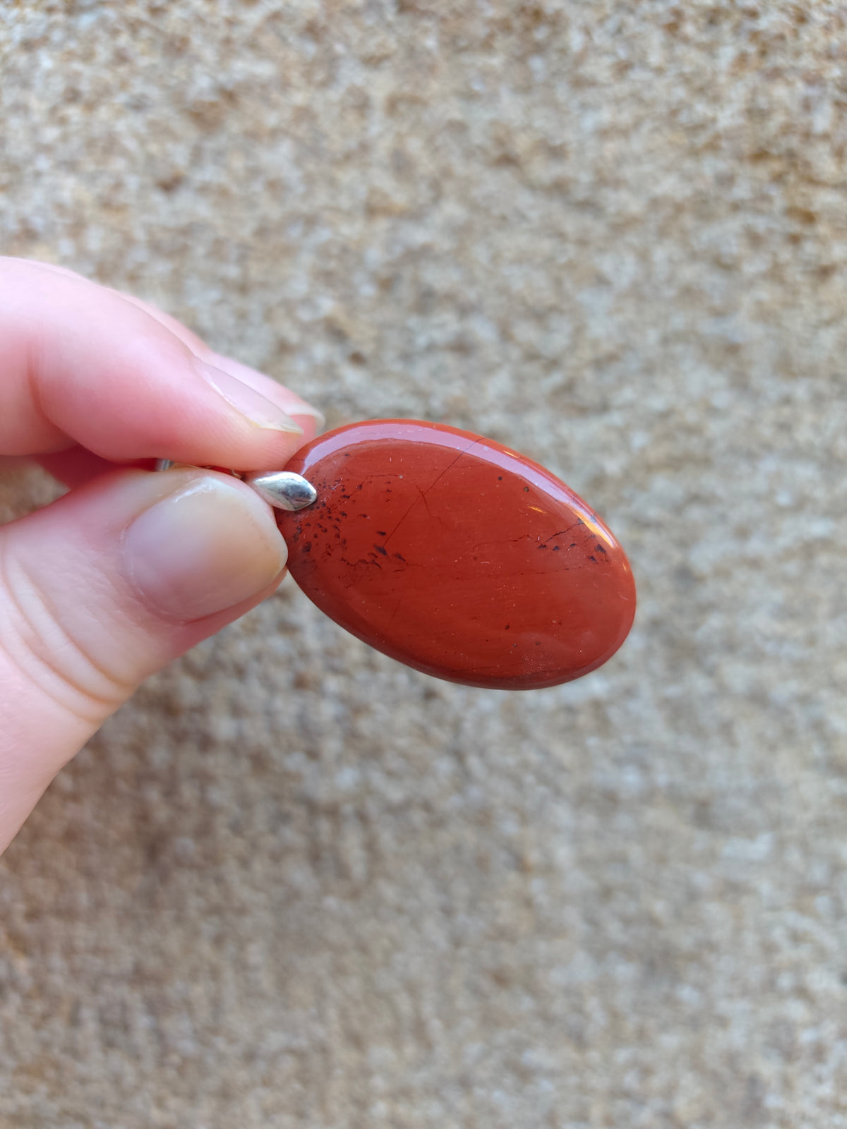 Pendentif Jaspe Rouge