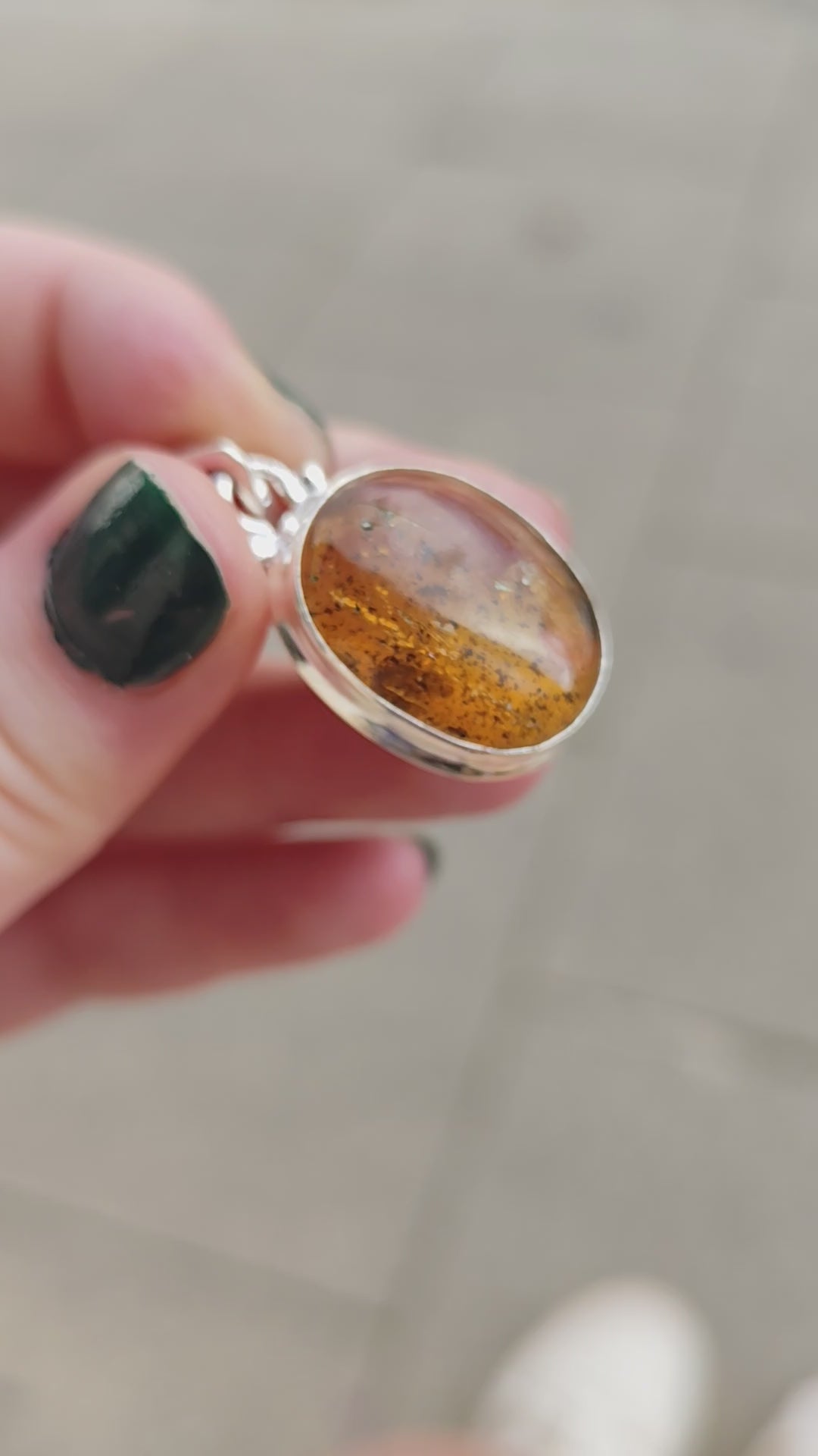Pendentif Ambre sur Argent
