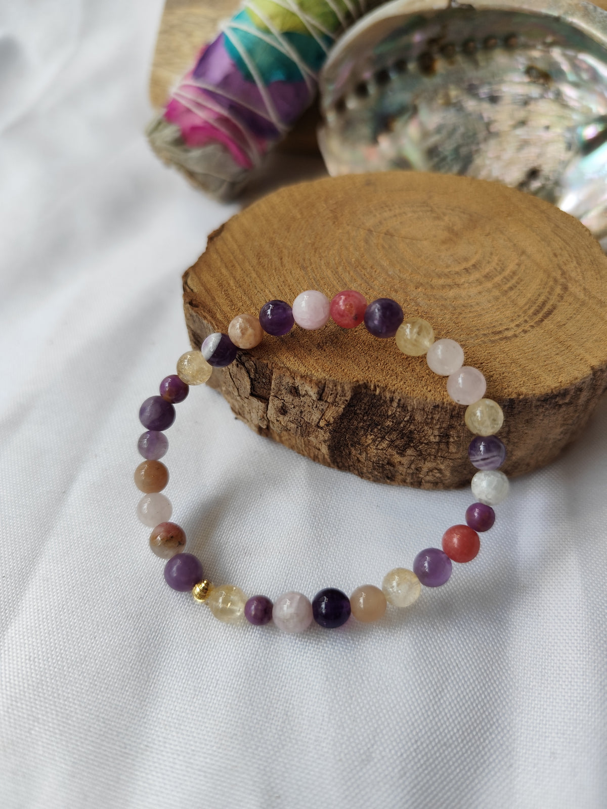 Bracelet " Confiance, amour et compréhension de moi-même "