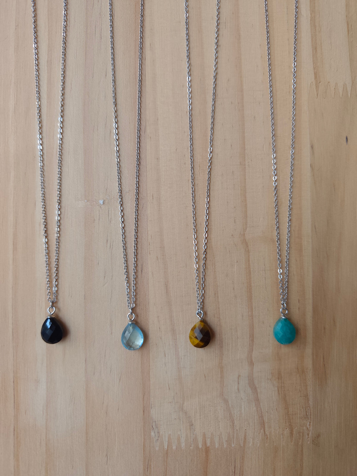 Collier Œil de Tigre Naturel – Argent 925 Poinçonné