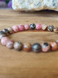 Bracelet Rhodochrosite Qualité A – Pierre Naturelle 08 mm