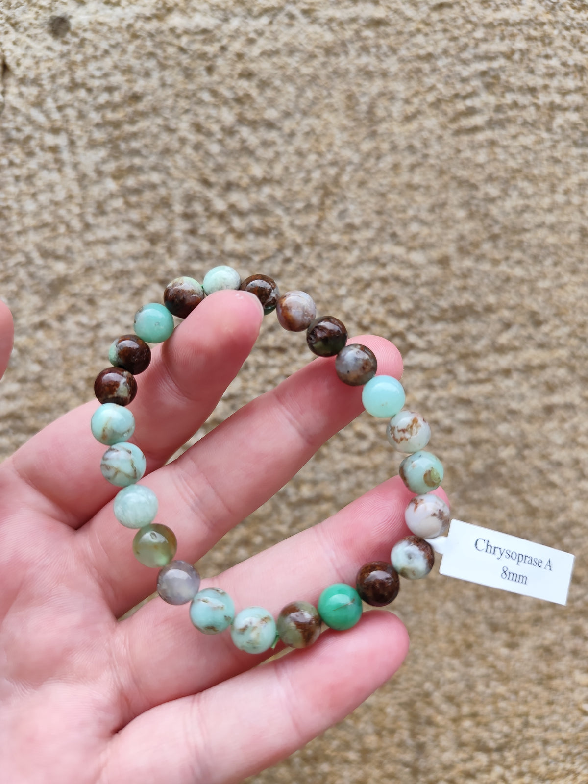 Bracelet en Chrysoprase A – 8 mm