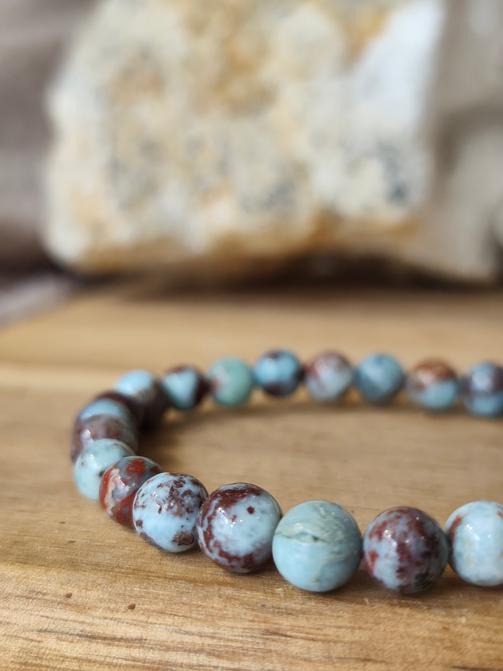 Bracelet en Larimar qualité A sur gangue