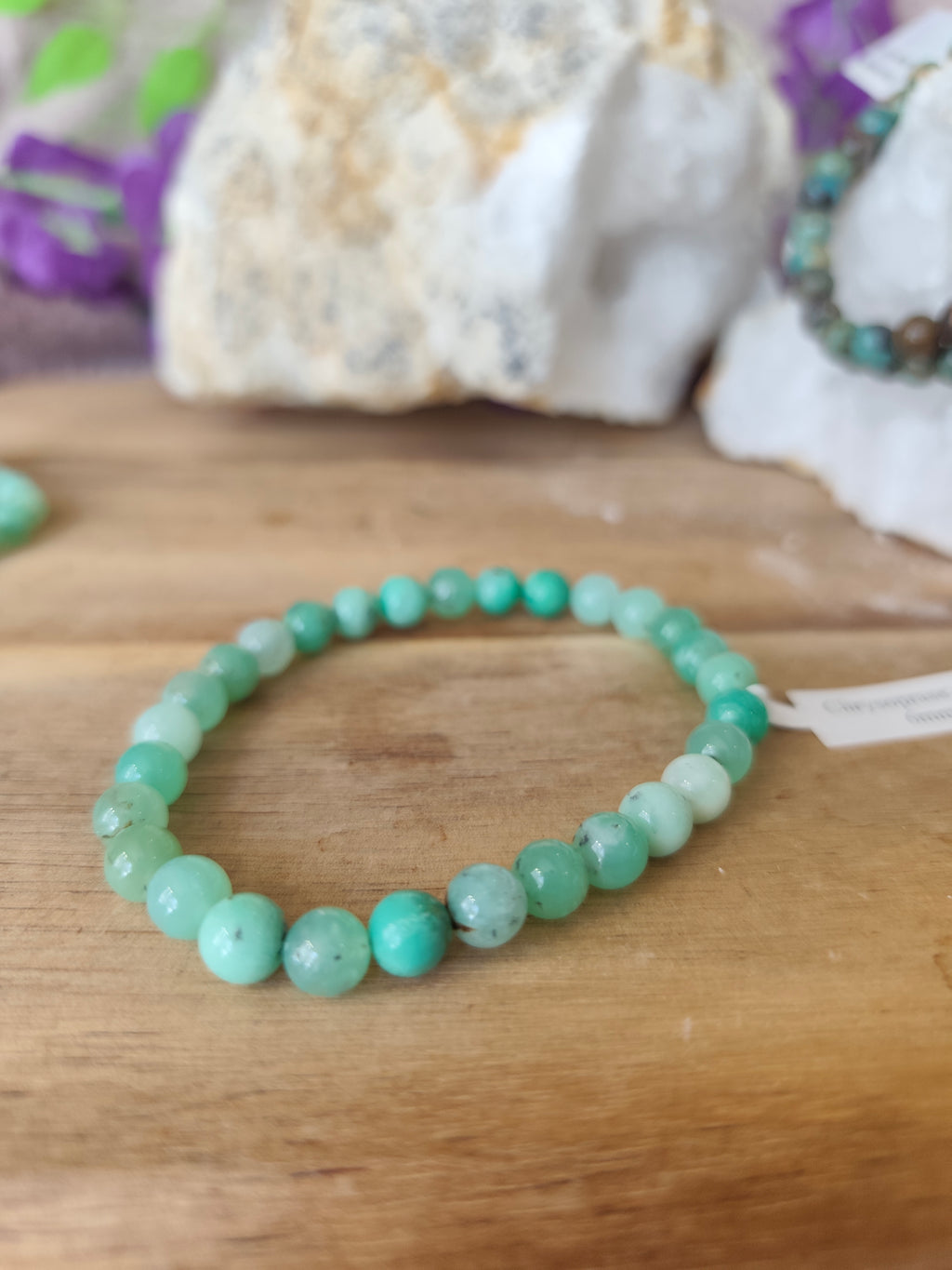 Bracelet en Chrysoprase AA+ – Perles 6 mm