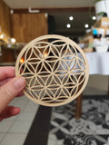 Fleur de Vie en bois – 10 cm – Modèle 1