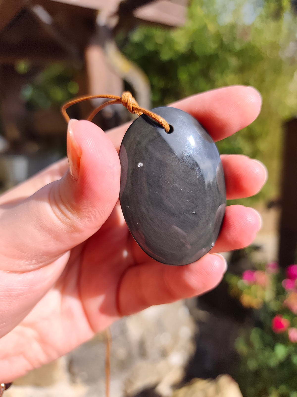 Pendentif Obsidienne Œil Céleste — Pièce unique