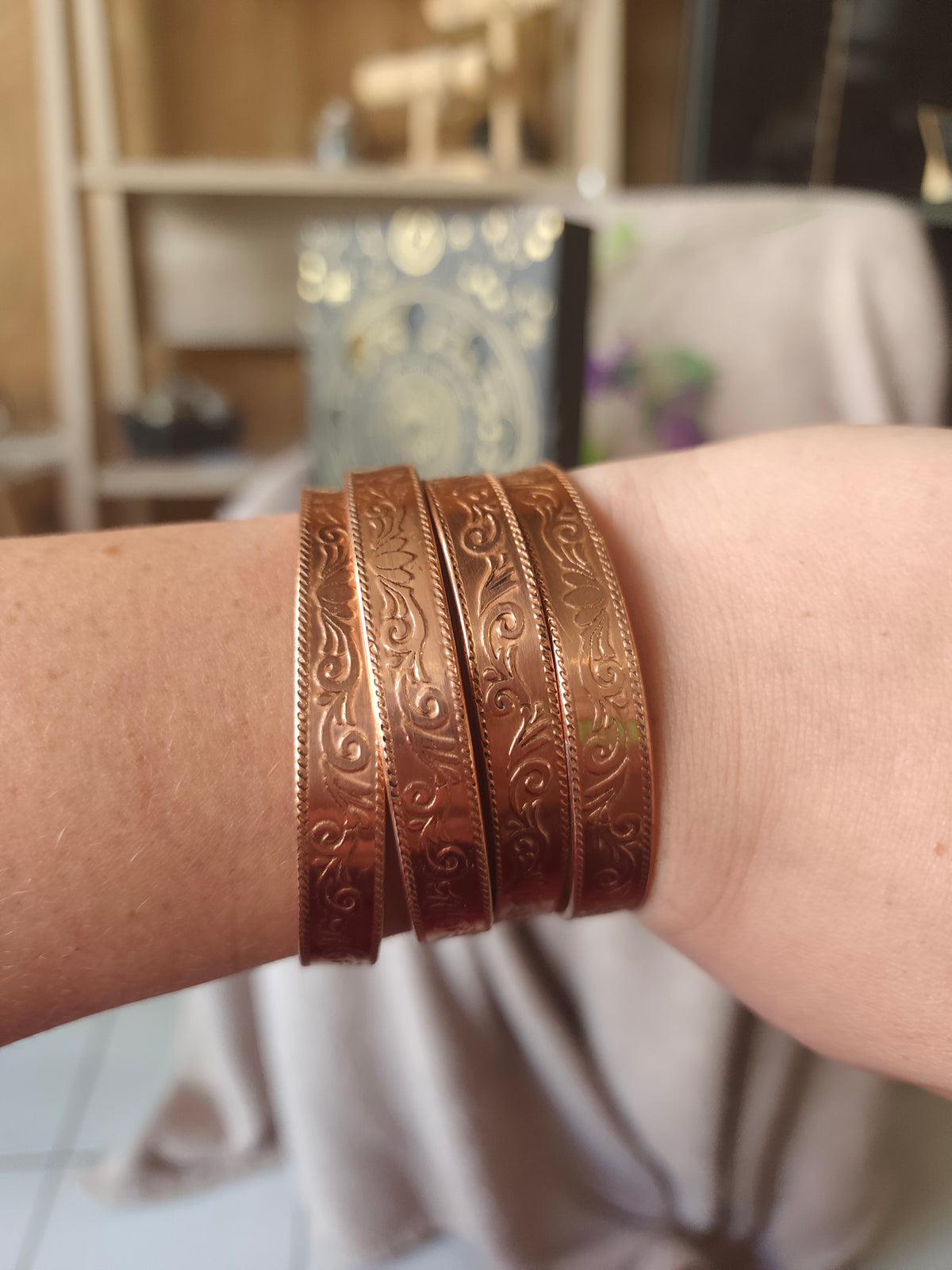 Bracelet en cuivre magnétique – Lotus