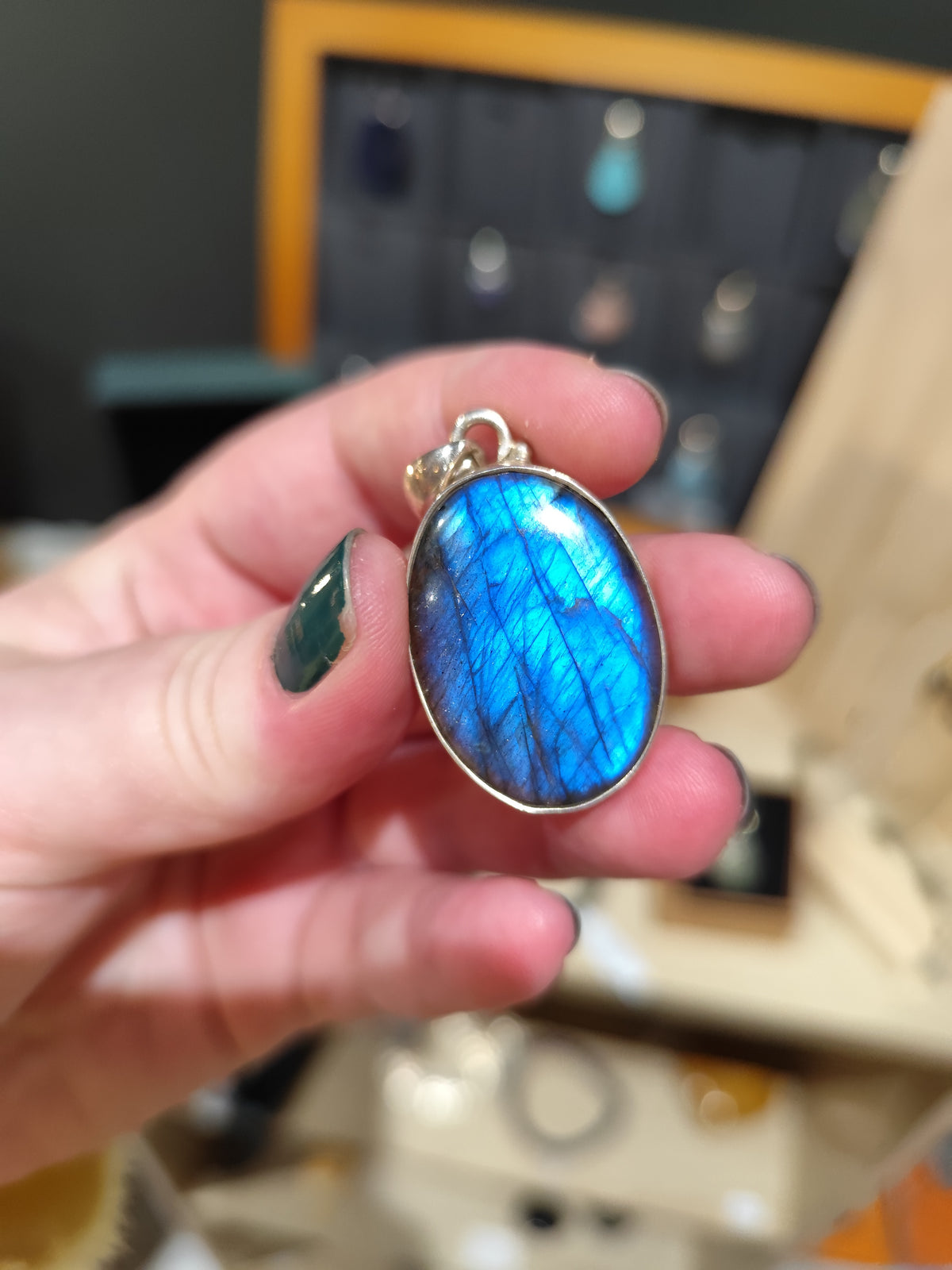 Pendentif Labradorite Argent