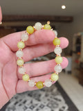 Bracelet Optimisme & Discernement – Serpentine jaune et aventurine jaune