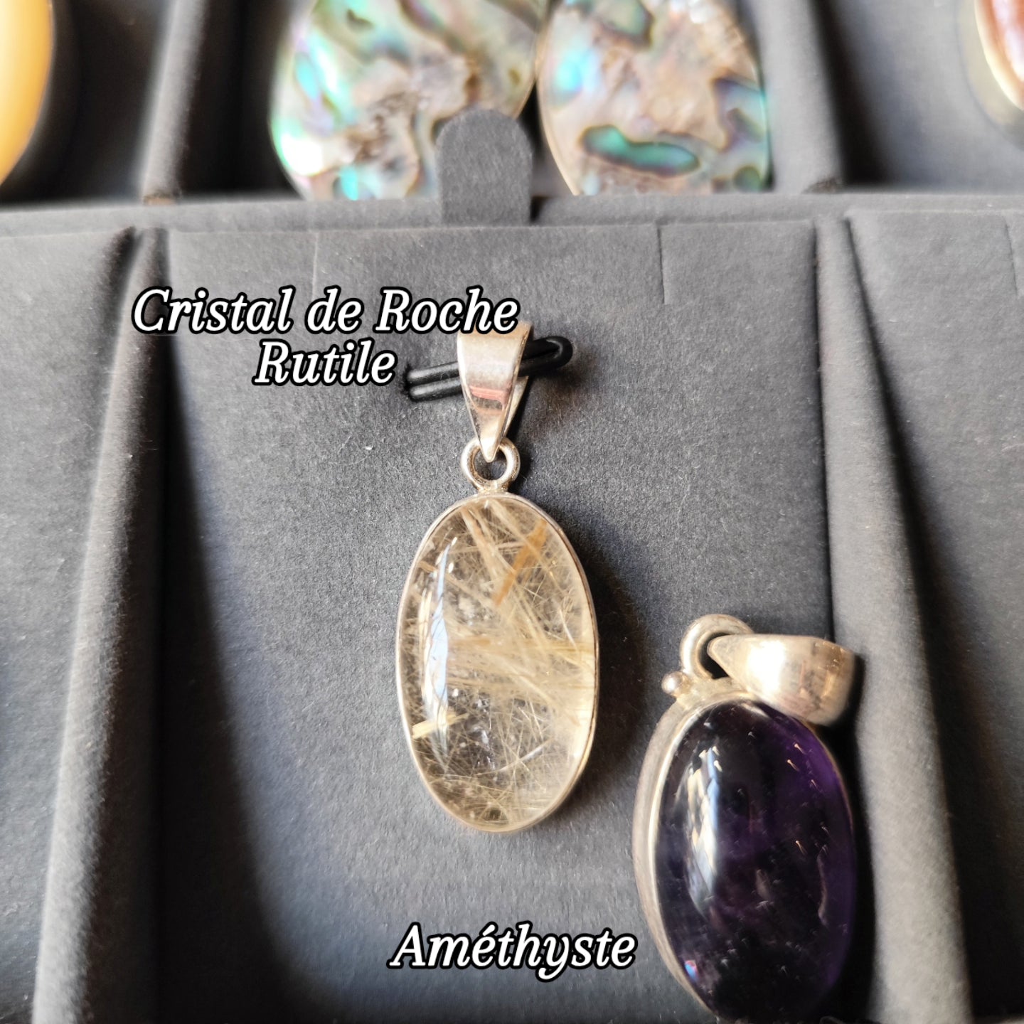 Pendentif Cristal de Roche Rutile Naturel sur Argent 925 – Bijou Énergétique et Spirituel