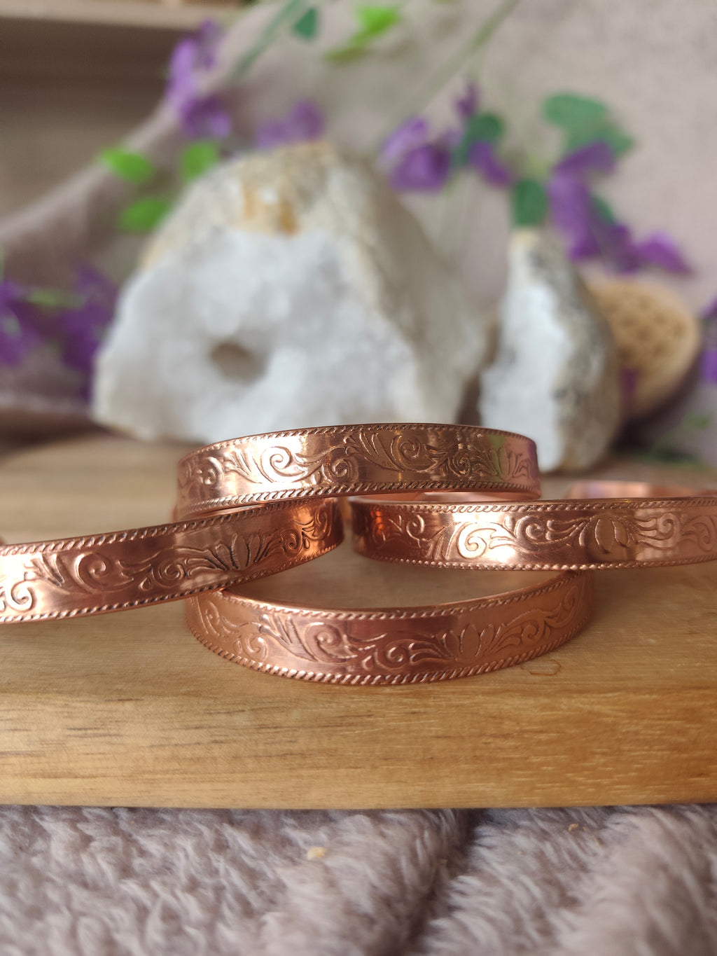 Bracelet en cuivre magnétique – Lotus