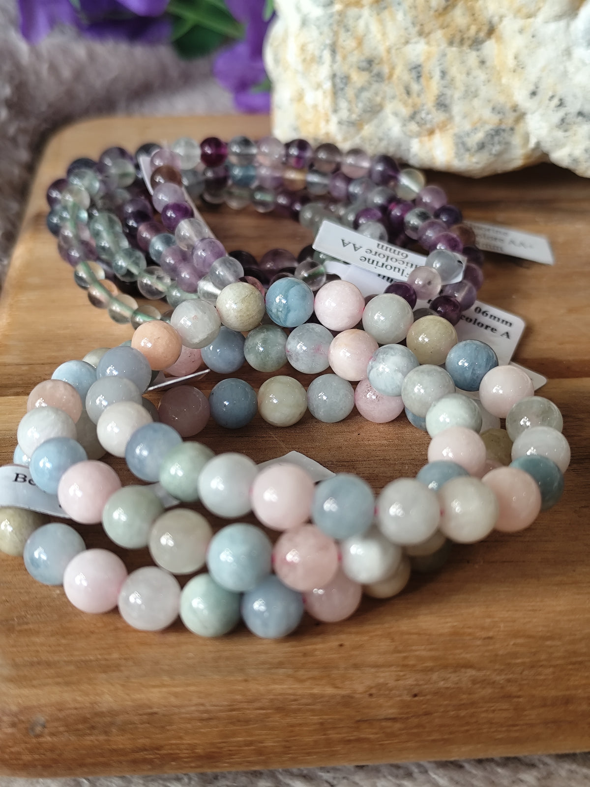 Bracelet en Béryls A – Pierre naturelle | Élégance et douceur