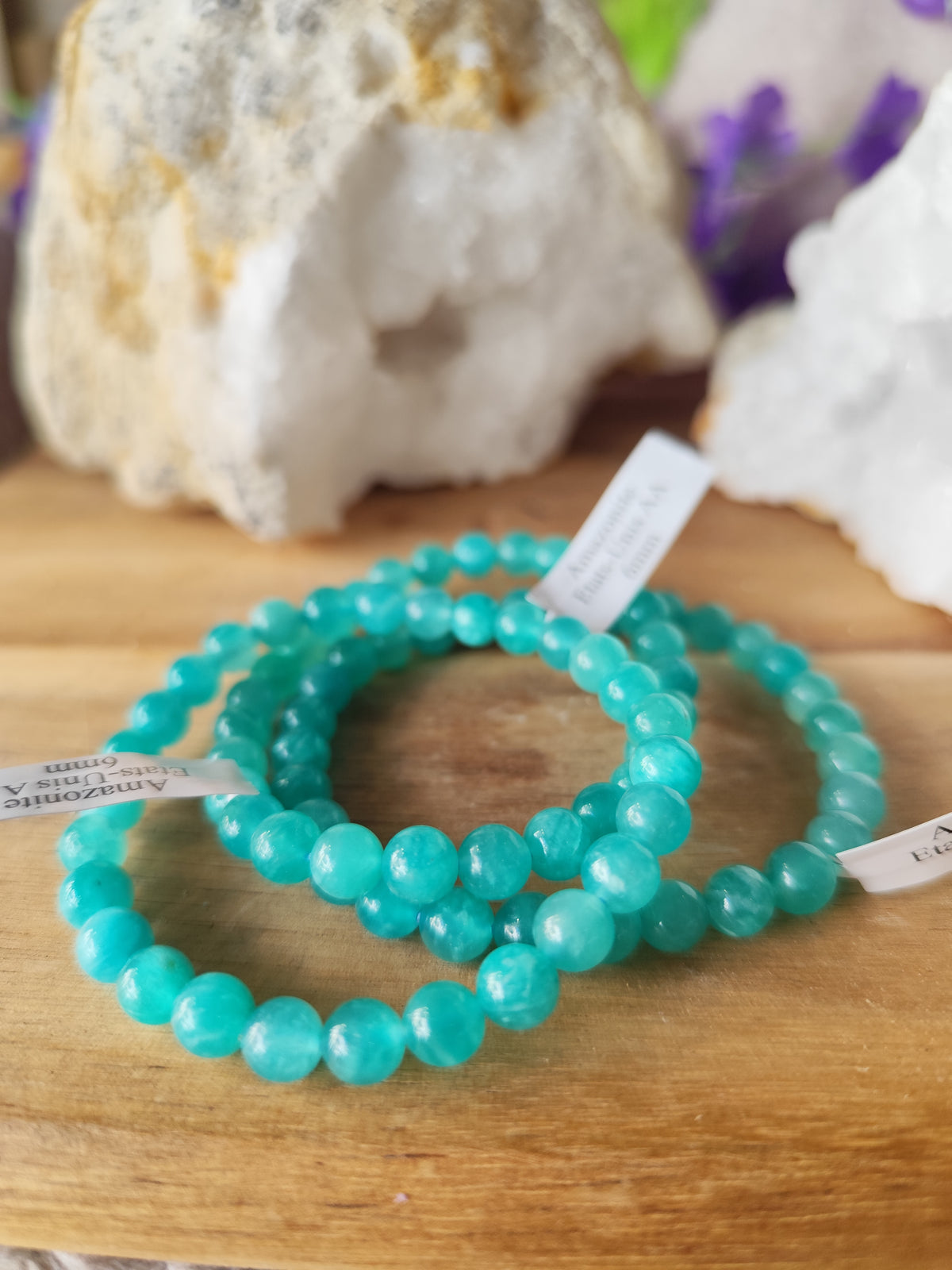 Bracelet Amazonite États-Unis AA – 6 mm
