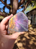 Labradorite Sunset naturelle – Reflets orange et rose