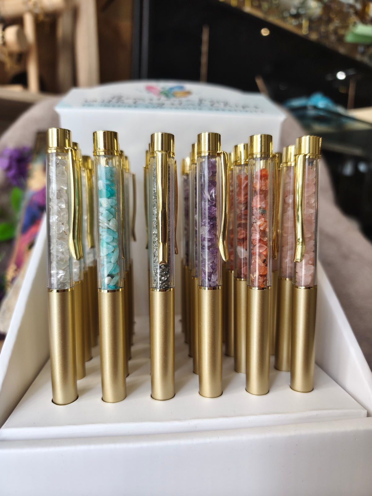 Stylo composé de pierres naturelles – Pierre au choix