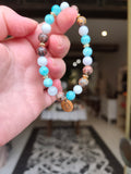 Bracelet Balance ♎ — Jaspe léopard, Aigue-marine & Amazonite