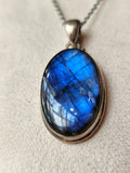Pendentif Labradorite, sertie argent 925