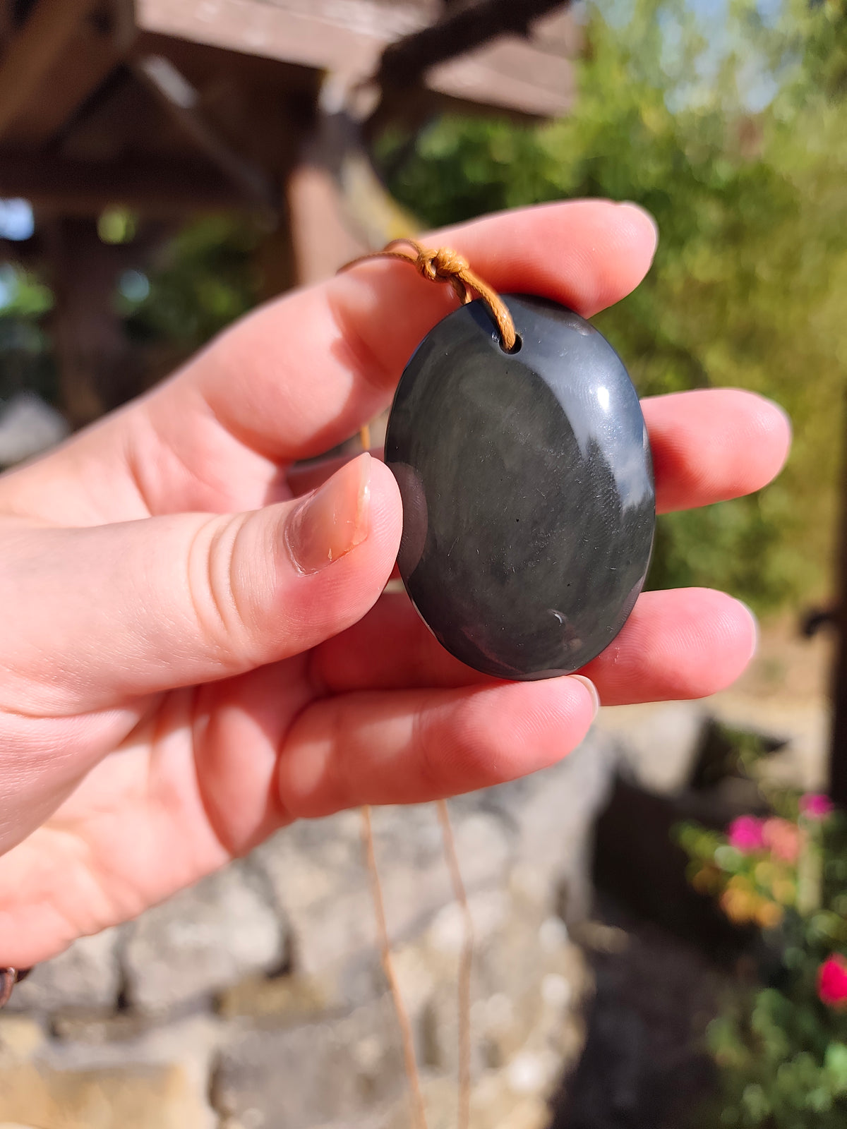 Pendentif Obsidienne Œil Céleste — Pièce unique