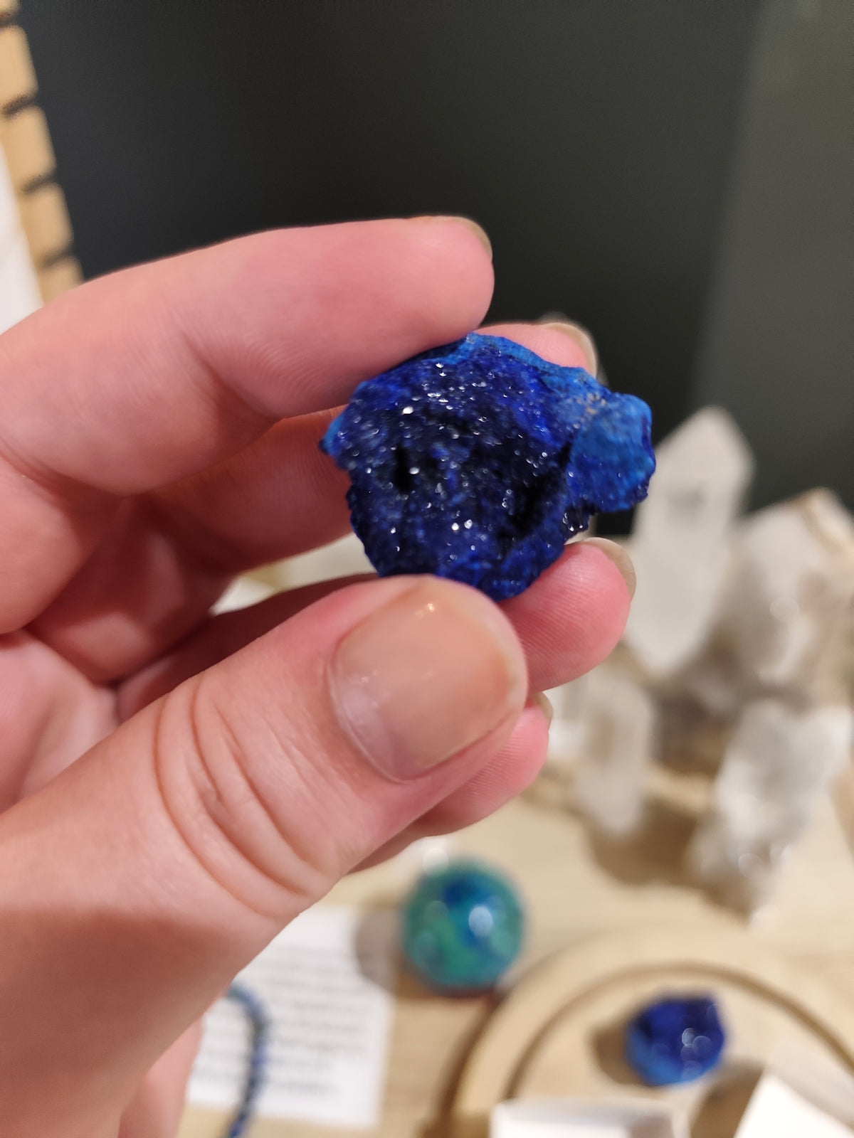 Nodule d'Azurite Naturelle – Spécimen Minéralogique d'Exception – Russie