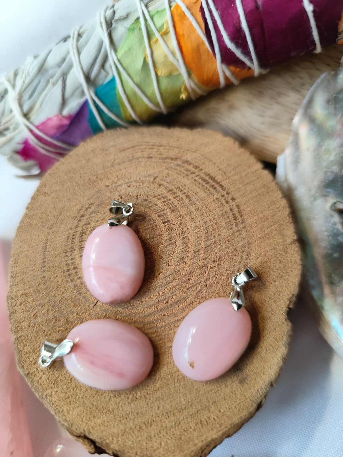 Pendentif Opale Rose