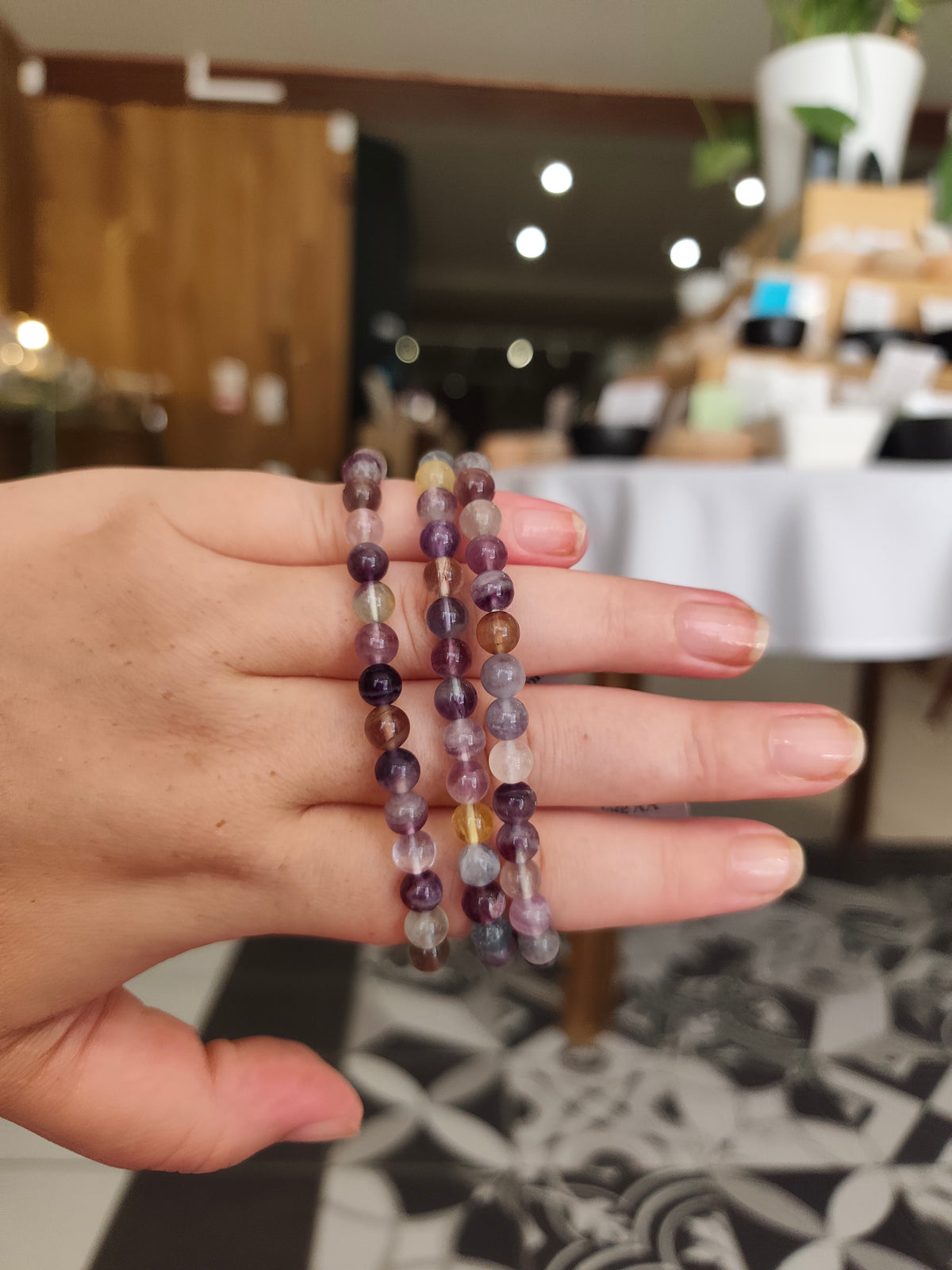 Bracelet en Fluotine AA – 6 mm | Pierre naturelle de qualité AA