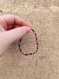 Ember Love — Bracelet Grenat, Rubis & Tourmaline Rose 4 mm