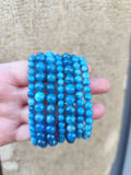 Bracelet en Apatite Bleue Naturelle AA