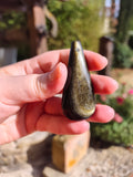 Pendentif en Obsidienne Dorée — Pièce unique