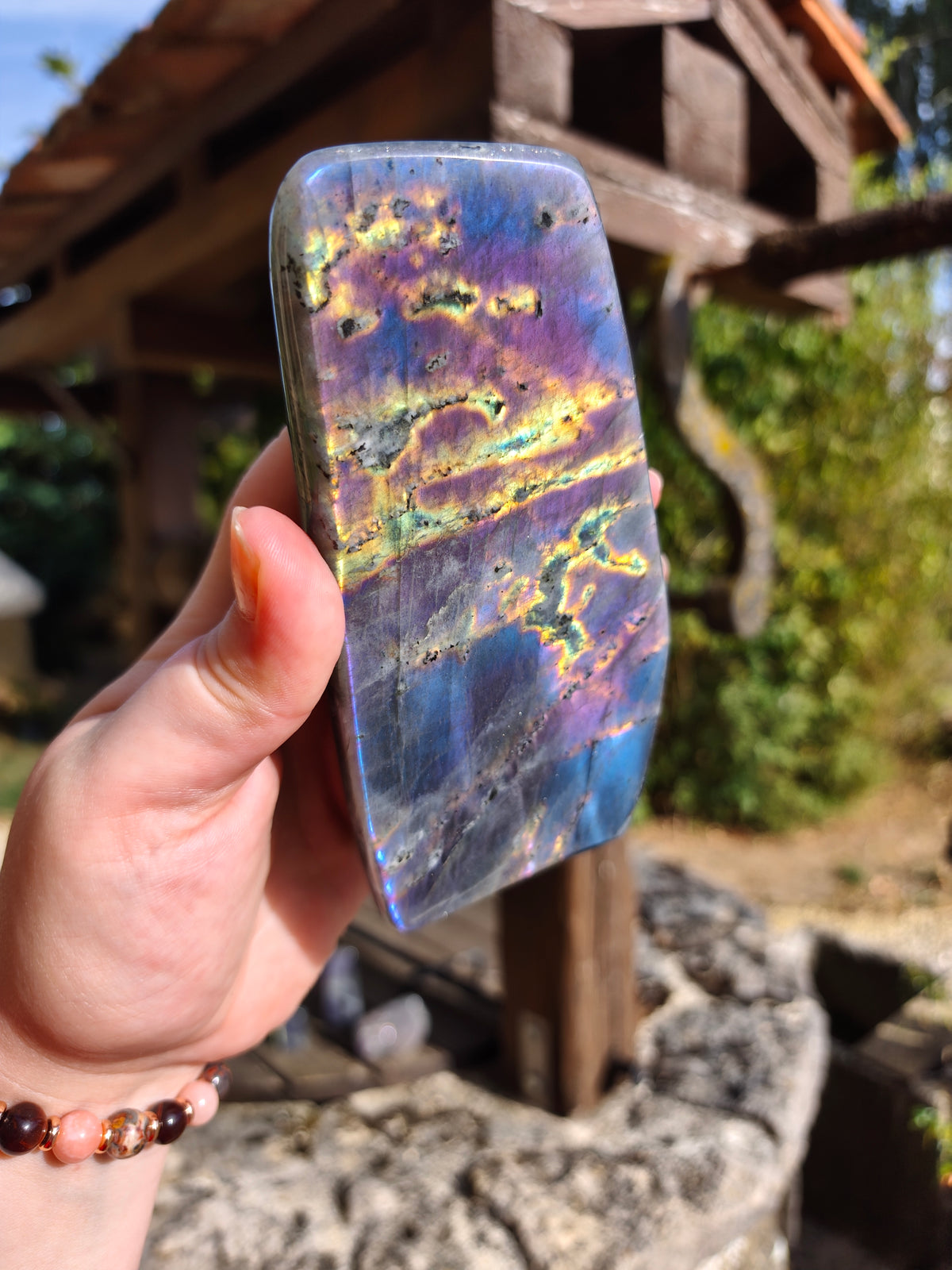 Labradorite Sunset aux reflets violet rosé