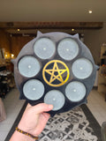 Bougeoir Divinité en pierre ollaire – Pentacle